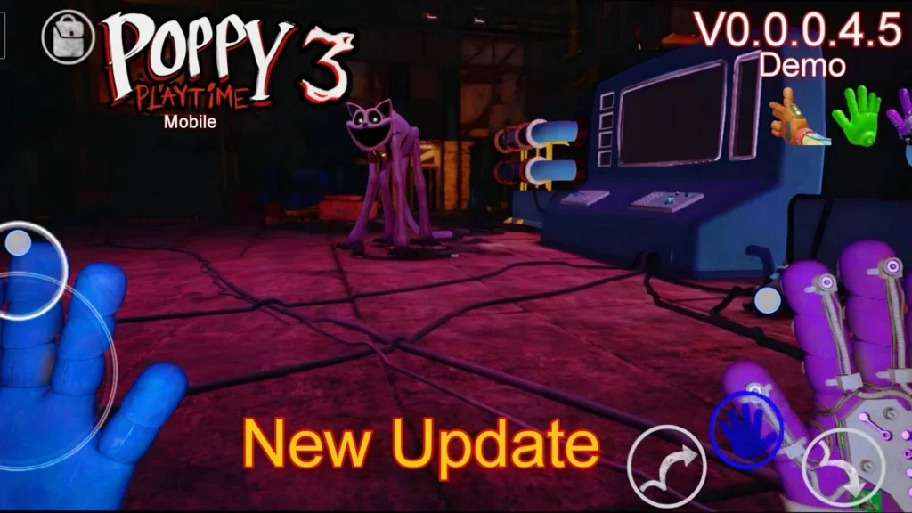 Poppy Playtime 3 APK demo with update screen.